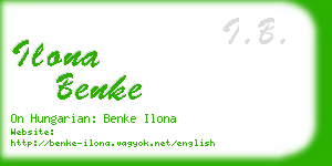 ilona benke business card